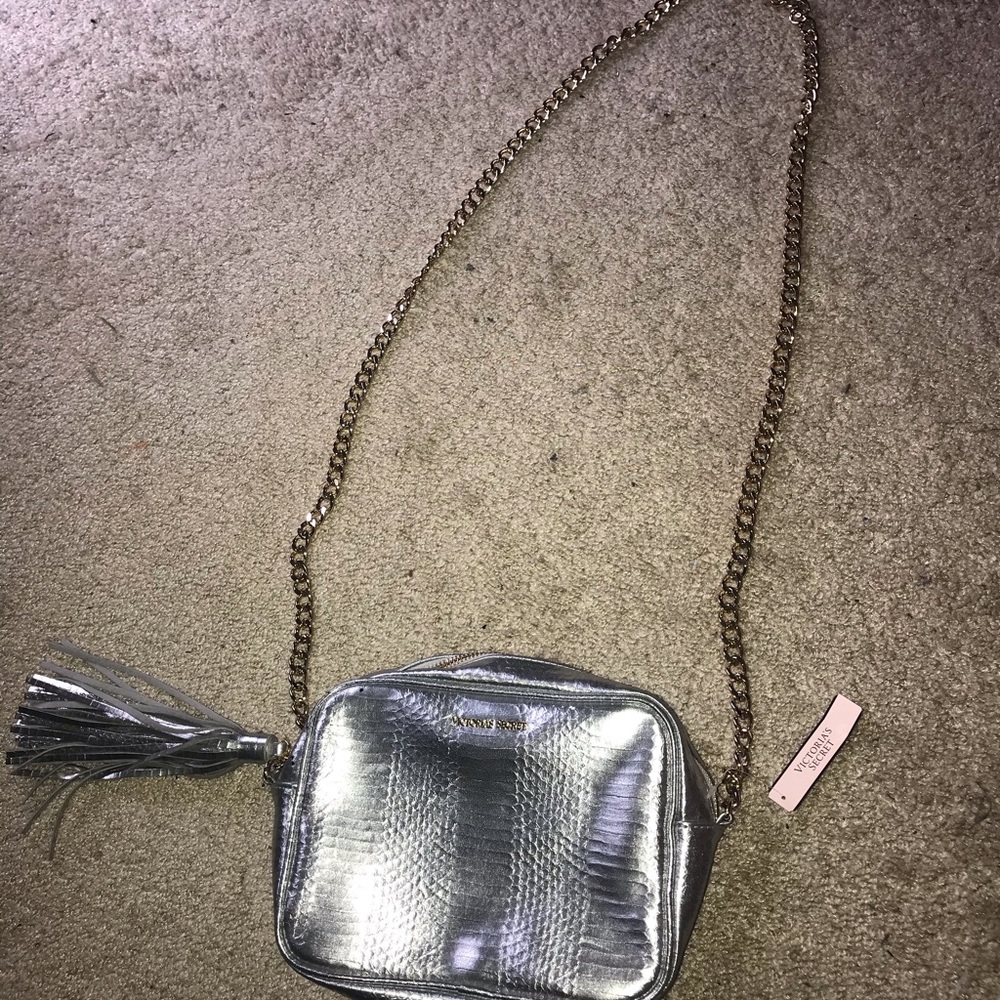 Silver Victoria’s Secret crossbody handbag NEW